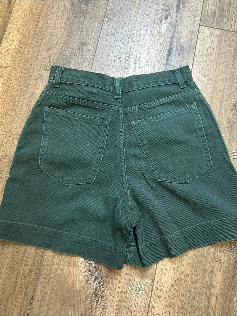 Vintage High Sierra Shorts, 90’s, Denim, High-Waisted, Dark Green, Size 6